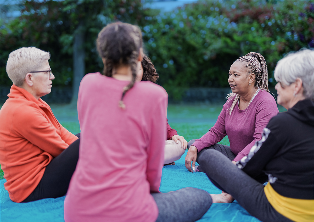 A group of healers in a nurturing space